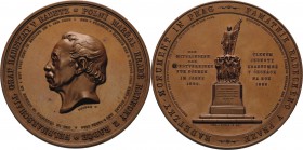 Kaiserreich Österreich
Franz Joseph I. 1848-1916 Bronzemedaille 1859 (W. Seidan) Auf die Enthüllung des durch den Kunstverein für Böhmen errichteten ...
