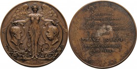 Kaiserreich Österreich
Franz Joseph I. 1848-1916 Bronzemedaille 1898 (K. Waschmann) Auf die Jubiläumsausstellung in Wien anlässlich des 50jährigen Re...