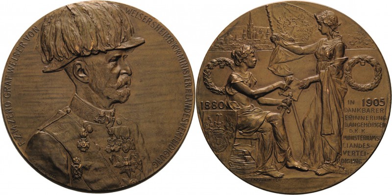 Kaiserreich Österreich
Franz Joseph I. 1848-1916 Bronzemedaille 1905 (F.X. Pawl...