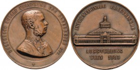 Kaiserreich Österreich
Kronprinz Rudolf 1858-1889 Bronzemedaille 1883 (Christlbauer) Internationale elektrische Ausstellung in Wien unter dem Protekt...