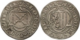 Sachsen, Haus Wettin, Groschenzeit
Kurfürst Friedrich III. mit seinem Bruder Johann und Herzog Albrecht 1486-1500 1/2 Schwertgroschen o.J (nach 1497)...