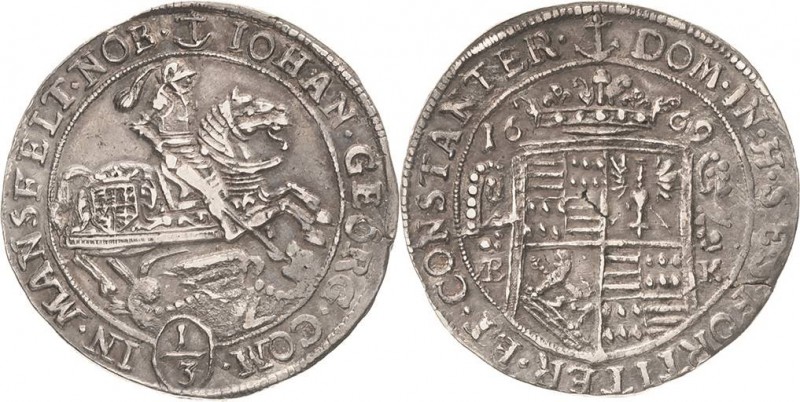Vorderortische Linie zu Eisleben
Johann Georg III. 1647-1710 1/3 Taler 1669, AB...