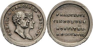 Bayern
Maximilian I. Joseph 1806-1825 Silberne Miniaturmedaille 1817 (unsignier...