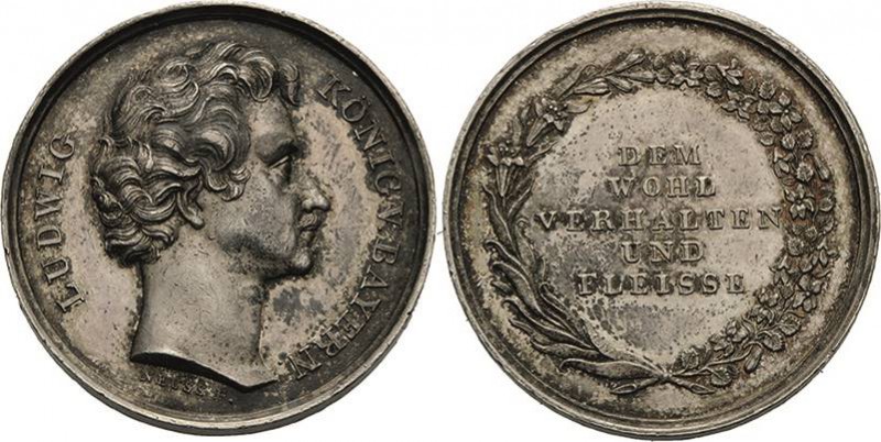 Bayern
Ludwig I. 1825-1848 Kleine Silbermedaille o.J. (J.J. Neuss) Schulpreisme...