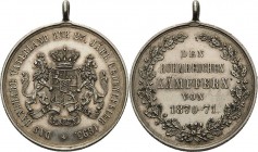 Bayern-Medaillen
 Silbermedaille 1895 (unsigniert) Zur 25-jährigen Gedenkfeier des Krieges von 1870-1871 "Den ruhmreichen Kämpfern". Bekröntes Wappen...