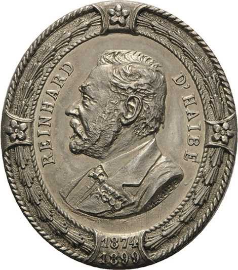 Bayern-Medaillen
 Silbermedaille 1899 (Max Gube) Reinhard d' Haibé. Brustbild n...