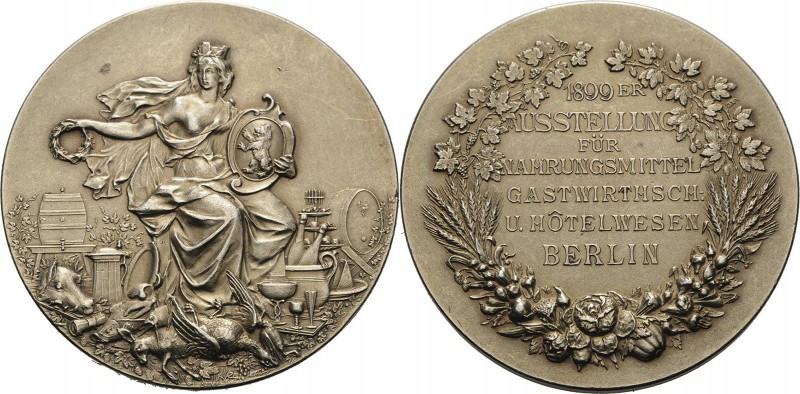 Berlin
 Vergoldete Silbermedaille 1899 (Lauer) Ausstellung für Nahrungsmittel, ...