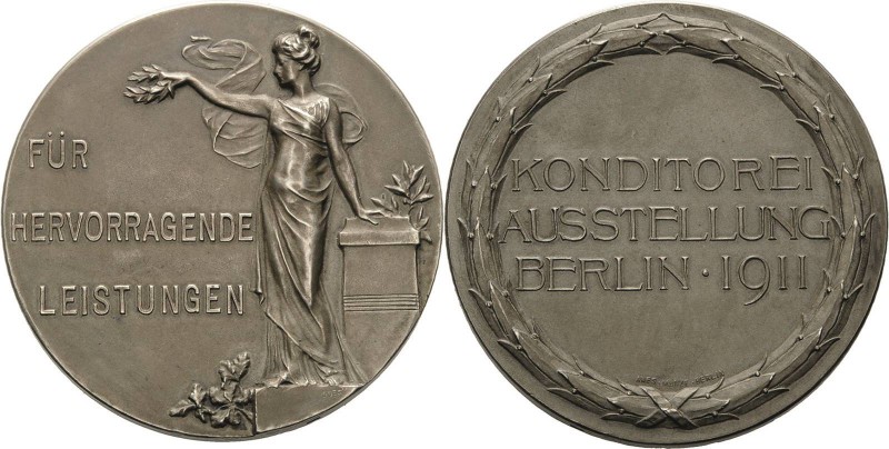 Berlin
 Silbermedaille 1911 (AWES) Prämie der Konditorei-Ausstellung. Stehende ...