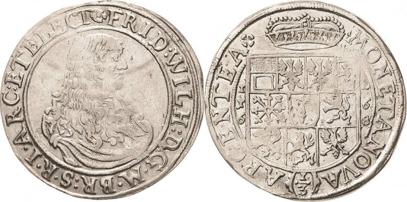 Brandenburg-Preußen
Friedrich Wilhelm, der große Kurfürst 1640-1688 1/3 Taler 1...