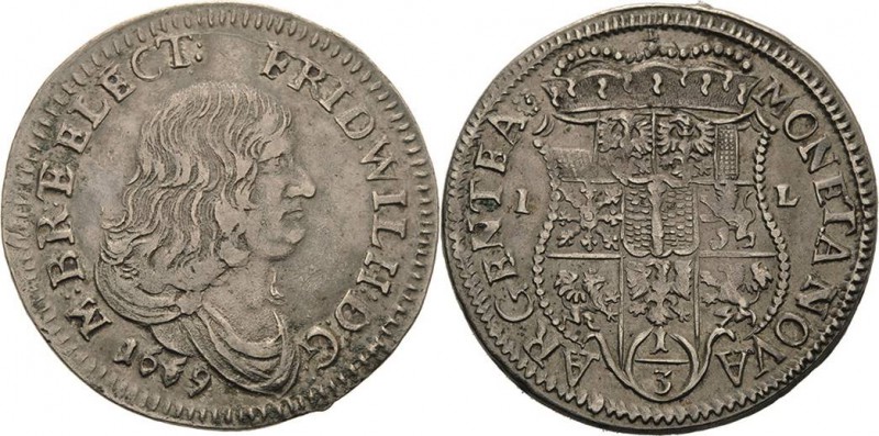 Brandenburg-Preußen
Friedrich Wilhelm, der große Kurfürst 1640-1688 1/3 Taler 1...