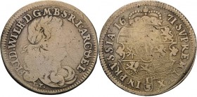 Brandenburg-Preußen
Friedrich Wilhelm, der große Kurfürst 1640-1688 1/3 Taler 1671, TT-Königsberg v. Schrötter 664 Neumann 11.63 c Schön