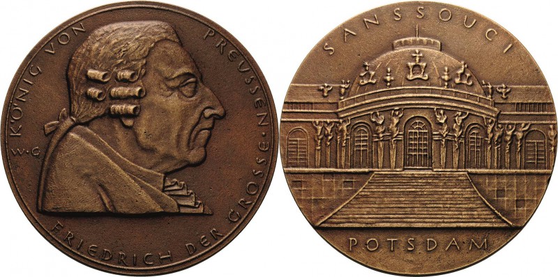 Brandenburg-Preußen
Friedrich II., der Große 1740-1786 Bronzegußmedaille o.J. (...