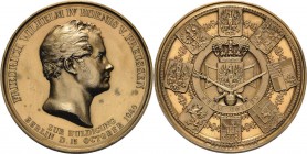 Brandenburg-Preußen
Friedrich Wilhelm IV. 1840-1861 Vergoldete Silbermedaille 1840 (K. Fischer/C. Pfeuffer) Huldigung für Friedrich Wilhelm IV. in Be...