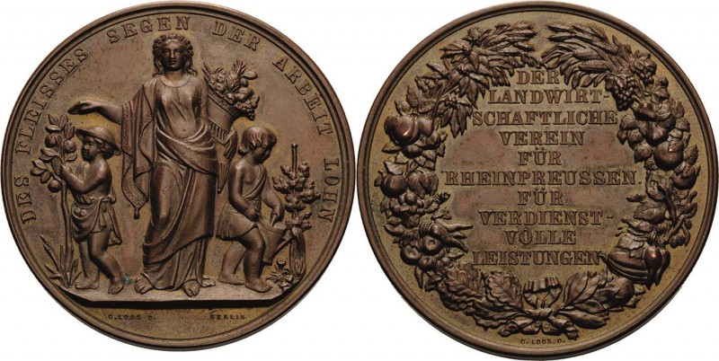 Brandenburg-Preußen
Wilhelm I. 1861-1888 Bronzemedaille o.J. (Loos) Verdienstme...
