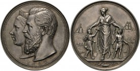 Brandenburg-Preußen
Wilhelm I. 1861-1888 Silbermedaille 1884 (E. Weigand/F.W. Kullrich) Prämienmedaille des Kronprinzenpaares Friedrich Wilhelm und V...