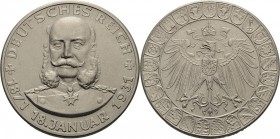 Brandenburg-Preußen
Wilhelm I. 1861-1888 Silbermedaille 1931 150 Jahre Deutsches Kaiserreich. Brustbild fast von vorn / Reichsadler im Wappenkreis. R...