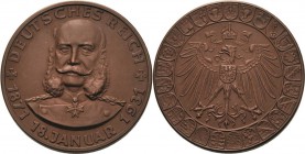 Brandenburg-Preußen
Wilhelm I. 1861-1888 Bronzemedaille 1931 (O. Glöckler) Zum 60-jährigen Bestehen des Deutschen Reiches. Brustbild von vorn / Bekrö...