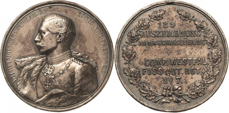 Brandenburg-Preußen
Wilhelm II. 1888-1918 Silbermedaille o.J. Militärische Schi...