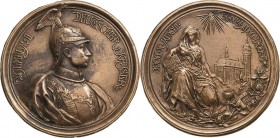 Brandenburg-Preußen
Wilhelm II. 1888-1918 Bronzegußmedaille 1892 (R. Begas) 375 Jahre Reformation in Preußen und die Einweihung der Schloßkirche in W...