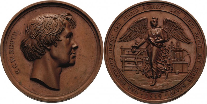 Brandenburg-Preußen
Medaillen Bronzemedaille 1846 (H. Lorenz) Christian Peter W...