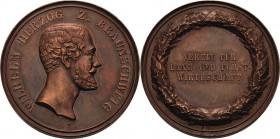 Braunschweig-Medaillen
 Bronzemedaille o.J. (Fritz) Preismedaille des Vereins für Land- und Forstwirtschaft. Kopf Wilhelms von Braunschweig nach rech...
