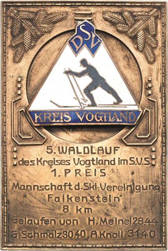 Falkenstein (Sa.)
 Dabei: Metallabzeichen -1926 - Sächs. Skiverbands-Wettlauf. ...