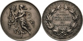 Hildesheim-Stadt
 Silbermedaille 1893 (Oertel) Preismedaille des Gartenbauvereins. Fliegende Göttin mit Blumenfüllhorn nach links / 6 Zeilen Schrift ...