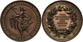 Karlsruhe
 Bronzemedaille 1892 (M. Mayer) Verdienstmedaille der Jubiläumsaustellung des Badischen Landesgartenbauvereins. Weiblicher Genius fliegt mi...