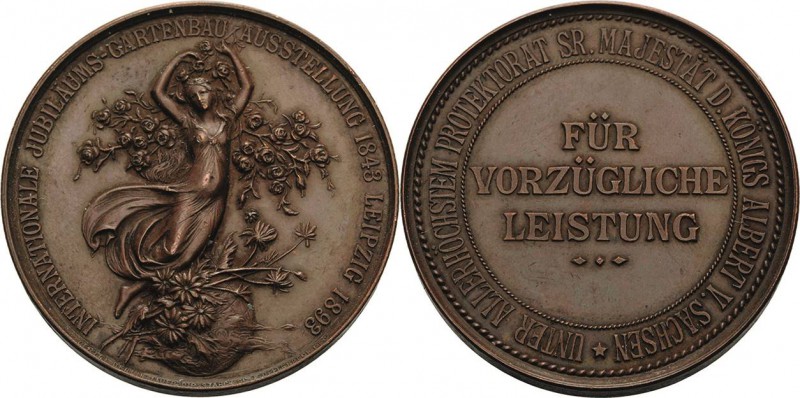 Leipzig
 Bronzemedaille 1893 (Oertel) Internationale Jubiläums Gartenbau-Ausste...