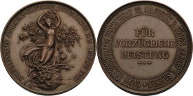 Leipzig
 Bronzemedaille 1893 (Oertel) Internationale Jubiläums Gartenbau-Ausstellung 1893. Personifizierte Flora steht mit erhobenen Armen von vorn /...