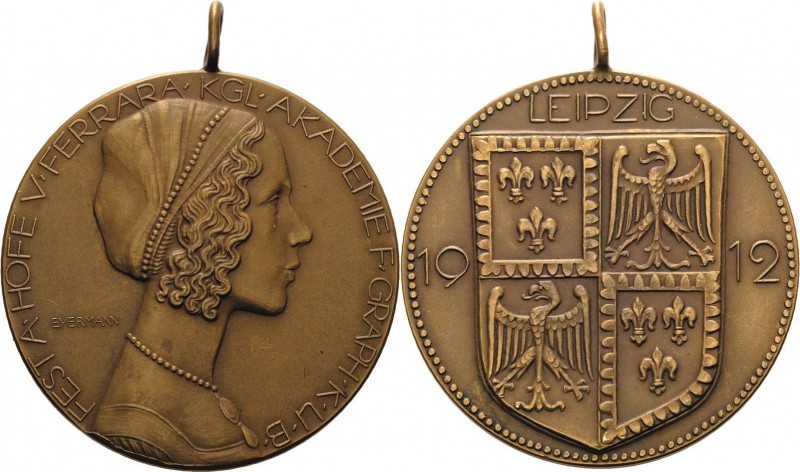 Leipzig
 Bronzemedaille 1912 (Bruno Eyermann) Fest der Akademie für graphische ...