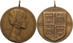 Leipzig
 Bronzemedaille 1912 (Bruno Eyermann) Fest der Akademie für graphische Künste und Buchgewerbe. Brustbild einer jungen Frau im Stil eines Rena...