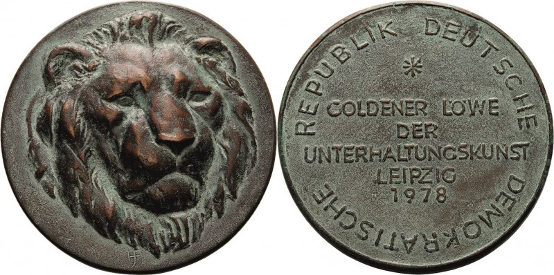 Leipzig
 Bronzegußmedaille 1978 (unsigniert) Goldener Löwe - Preismedaille der ...