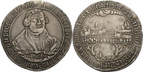 Mansfeld-vorderortische Linie zu Eisleben
Johann Georg III. 1647-1710 Breiter 3/4 Taler 1661, Kleeblatt-Eisleben 100-Jahrfeier der Naumburger Konvent...