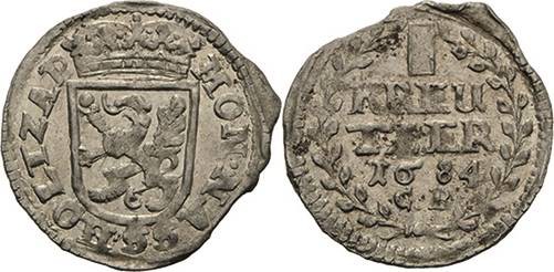 Nassau-Holzappel
Elisabeth Charlotte 1676-1707 Kreuzer 1684, CB-Cramberg Av-Ums...