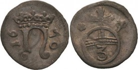 Northeim
 Dreier 1670, gekreuzte Zainhaken Avers ohne Rosette unter dem Buchstaben n Mertens 118 b Schwach ausgeprägt, fast vorzüglich