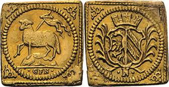 Nürnberg
 1/4 Dukatenklippe o.J. (1700) Kellner 95 Slg. Erlanger 602 Friedberg ...