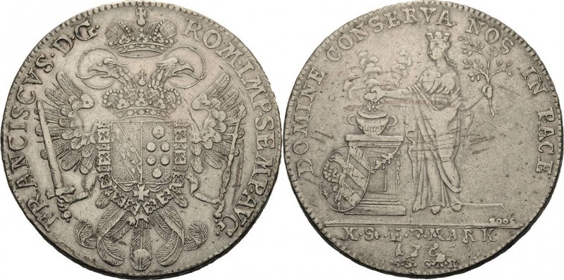 Nürnberg
 Taler 1765, SSGNR-Nürnberg Friede von Hubertusburg. Mit Titel Franz I...