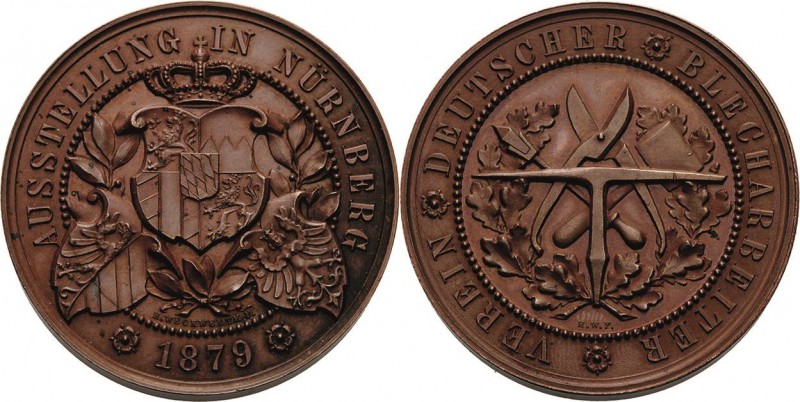 Nürnberg
 Bronzemedaille 1879 (Weckwerth) Ausstellung des Vereins deutscher Ble...
