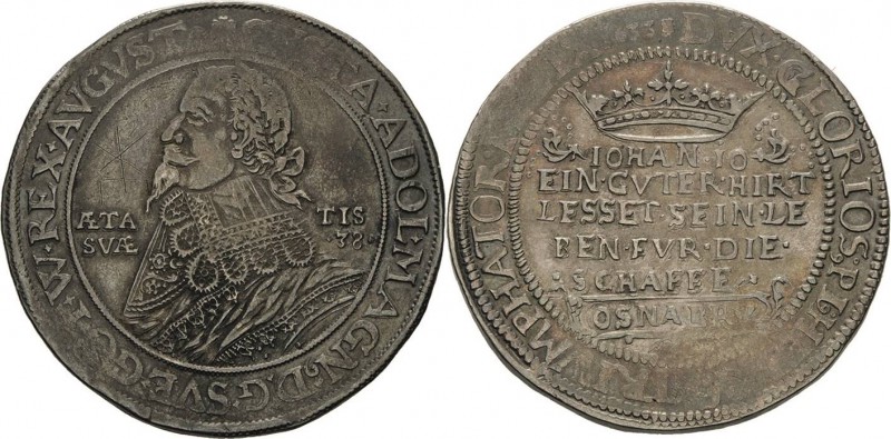 Osnabrück-Stadt
 Taler 1633. Auf den Tod Gustav II. Adolf Davenport 4555 Kennep...