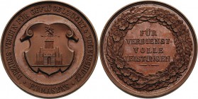 Pirmasens
 Bronzemedaille o.J. (unsigniert) Verdienstmedaille des Bezirks-Geflügelzuchtvereins. Stadtwappen / 4 Zeilen Schrift im Eichen-Lorbeerkranz...
