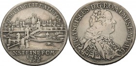 Regensburg-Stadt
 Taler 1756, ICB-Regensburg Mit Titel Franz I. Stadtansicht Beckenbauer 7103 Davenport 2618 Sehr schön-