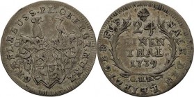 Reuss-Ältere Linie - Obergreiz
Heinrich XI. unter Vormundschaft 1723-1743 1/24 Taler 1739, GHE-Saalfeld Schmidt und Knab 229 Sehr schön