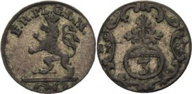 Reuss-Ältere Linie - Obergreiz
Heinrich XI. 1723-1800 3 Pfennig 1787, Saalfeld Schmidt und Knab 258 Jaeger 26 Sehr schön-vorzüglich