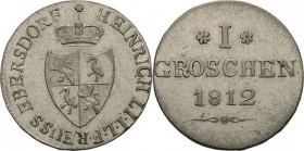 Reuss-Jüngere Linie - Lobenstein-Ebersdorf
Heinrich LI. 1779-1822 Groschen 1812, Saalfeld AKS 49 Jaeger 97 Schmidt und Knab 607 Sehr selten. Sehr sch...