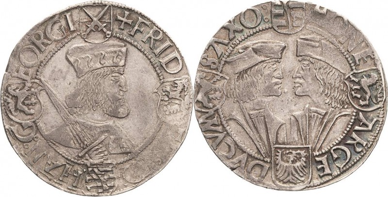 Sachsen-Kurlinie ab 1486 bis 1547 (Ernestiner)
Friedrich III., Johann und Georg...