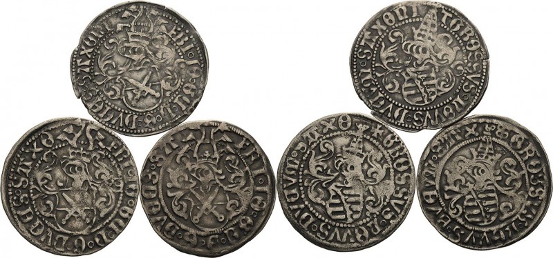 Sachsen-Kurlinie ab 1486 bis 1547 (Ernestiner)
Friedrich III., Johann und Georg...
