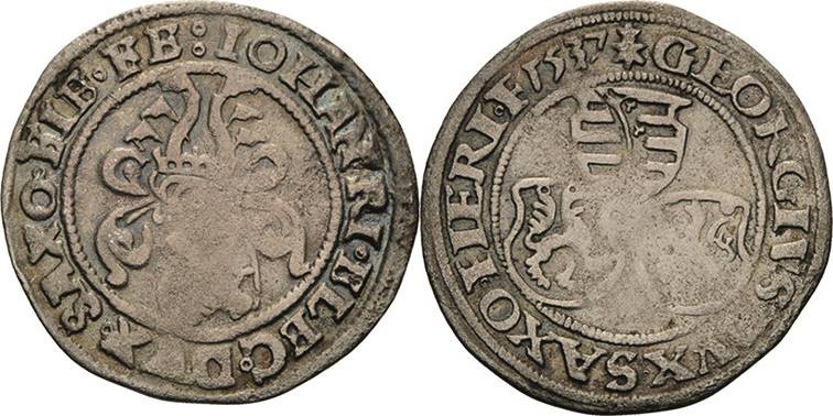 Sachsen-Kurlinie ab 1486 bis 1547 (Ernestiner)
Johann Friedrich und Georg 1534-...