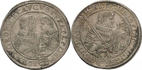 Sachsen-Kurlinie ab 1547 (Albertiner)
Christian II., Johann Georg I. und August 1591-1611 Taler 1610, HR-Dresden Keilitz/Kahnt 228 Schnee 767 Davenpo...