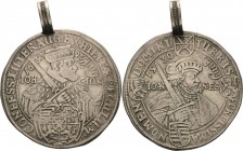 Sachsen-Kurlinie ab 1547 (Albertiner)
Johann Georg I. (1611-) 1615-1656 Taler 1630, Zainhaken-Dresden 100 Jahre Augsburger Konfession. Mit linker Han...
